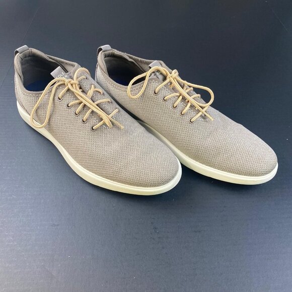 Cole Haan C31199 Mens Grand Plus Essex Sneakers Shoes Beige Knit Stitchlite 11M main image 4